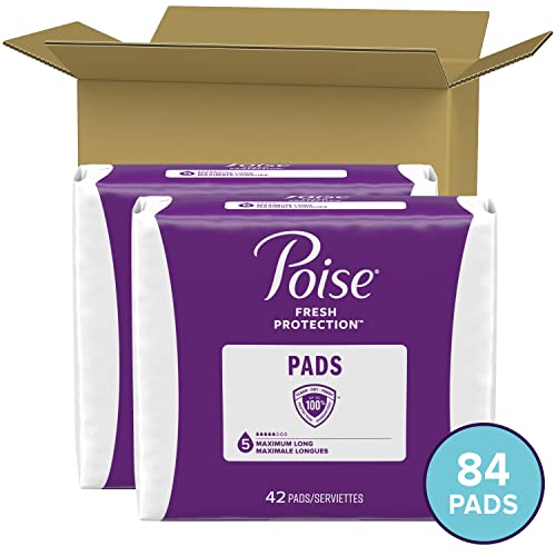 Poise Incontinence Pads & Postpartum Incontinence Pads, 5 Drop Maximum