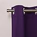 NICETOWN Thermal Insulated Blackout Kitchen Valances- Energy Smart Eyelet Top Blackout Curtain Tiers (2 Panels, 42W by 36L + 1.2 inches Header, Royal Purple)