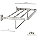 Hamilton Hills Flat Brushed Nickel Towel Rack with Hanging Bar | Clean Lines & Premium Quality Stainless Steel Towel Bars for Bathroom | Wall Mounted Satin Fixture for Toiletries or Entrance Hall