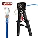 ITBEBE RJ45 Crimping Tool Made of Hardened Steel with Wire Cutter Stripping Blades and Textured Grips (RJ45 CRIMPER BLACK)