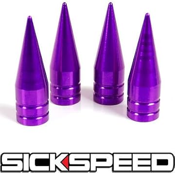 Amazon Com Sickspeed 4 Purple Long Spiked Valve Stem Caps Metal Thread Kit Set For Rim Wheels Tire P2 For Nissan Versa Note Automotive
