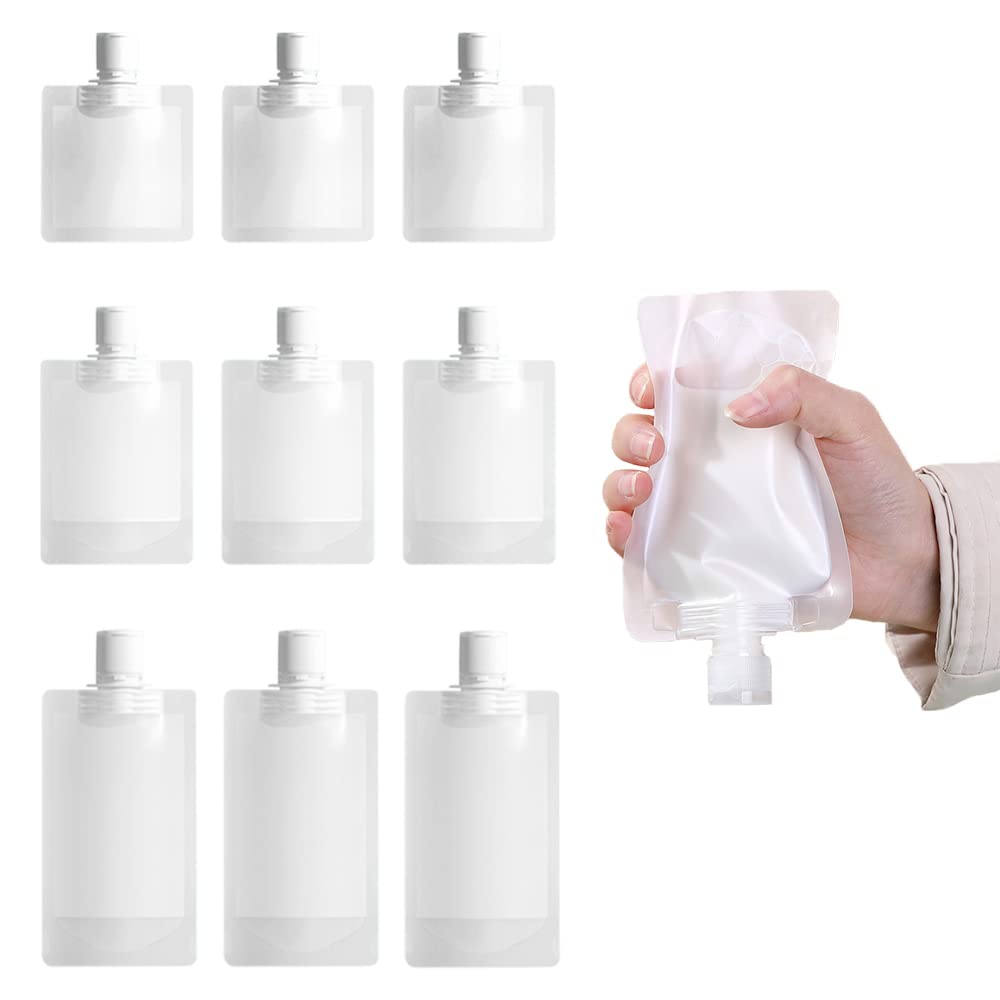 9 Pcs Portable Travel Fluid Bags - Transparent Dispensing Packing Pouches for Toiletries, Lotion, Shampoo, Hand Soap (30ml/50ml/100ml)