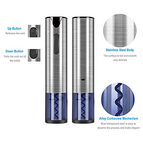 FLASNAKE Electric Wine Opener Rechargeable Cordless Automatic Corkscrew