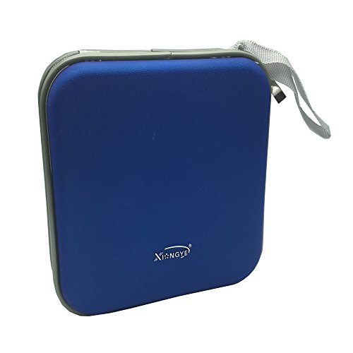 Wismart 32 Capacity Heavy Duty CD DVD Blu-ray Media Case Storage Holder Organizer Wallet (Blue)