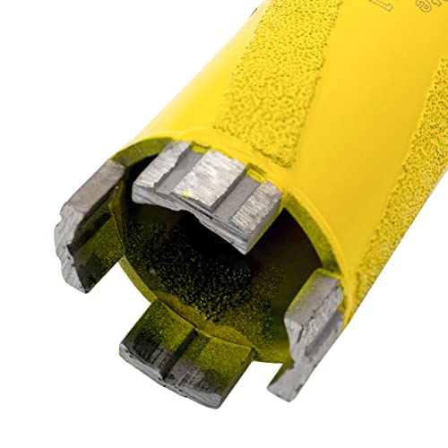SDRTOP Granite Drill Bits 1 3/8 in Wet Dry Drill Vacuum Brazed Tornado Series for Granite Marble