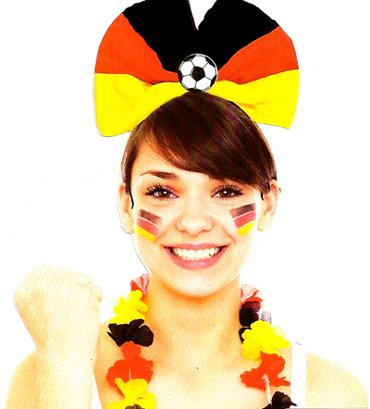Folat - Tiara with Bow Germany Black-Red-Yellow