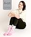Pembrook Knit Slipper Socks - Soft and Warm Faux Shearling Lining and Non Skid Tread Sole - Timeless Pink Snowflake Design - Great Plush Slip On House Slippers For Adults, Women, Girls
