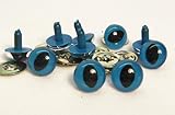 Sassy Bears 12mm Blue Cat Reptile Safety Eyes for Bear, Doll, Puppet, Plush Animal and Craft - 10 Pairs