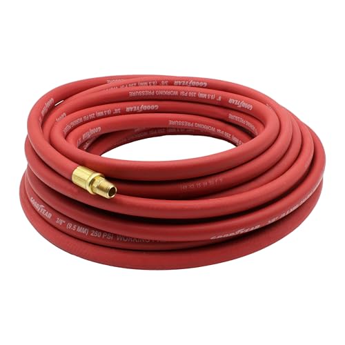 Goodyear 50' x 3/8" Red Rubber Air Hose - Working Pressure: 250