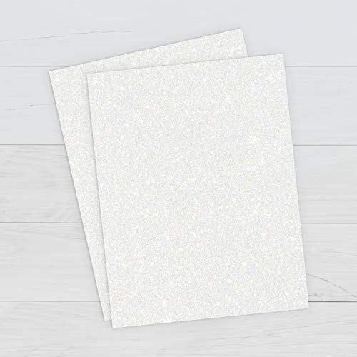 Printworks Printable White Glitter Cardstock, Perfect for Holiday