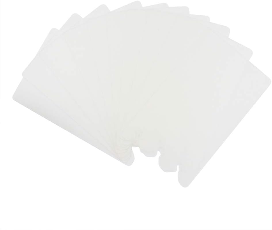 Orityle 6-Hole Clear Frosted PVC Sheet Pages Dividers Insertable Index Page Tab Cards for Travel Journal Diary Binder Notebook Memo Loose Leaf Notepad(A6,10Pack)