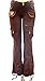 Blue Pointe Jeans Juniors Womens Stretch Multi Pockets Cargo Pants (0/1, Brown 3054ES)