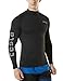 TSLA Men's UPF 50+ Long Sleeve Rash Guard, UV/SPF Quick Dry Swim Shirt, Water Surf Swimming Shirts, Vibrant Guard Black, Large