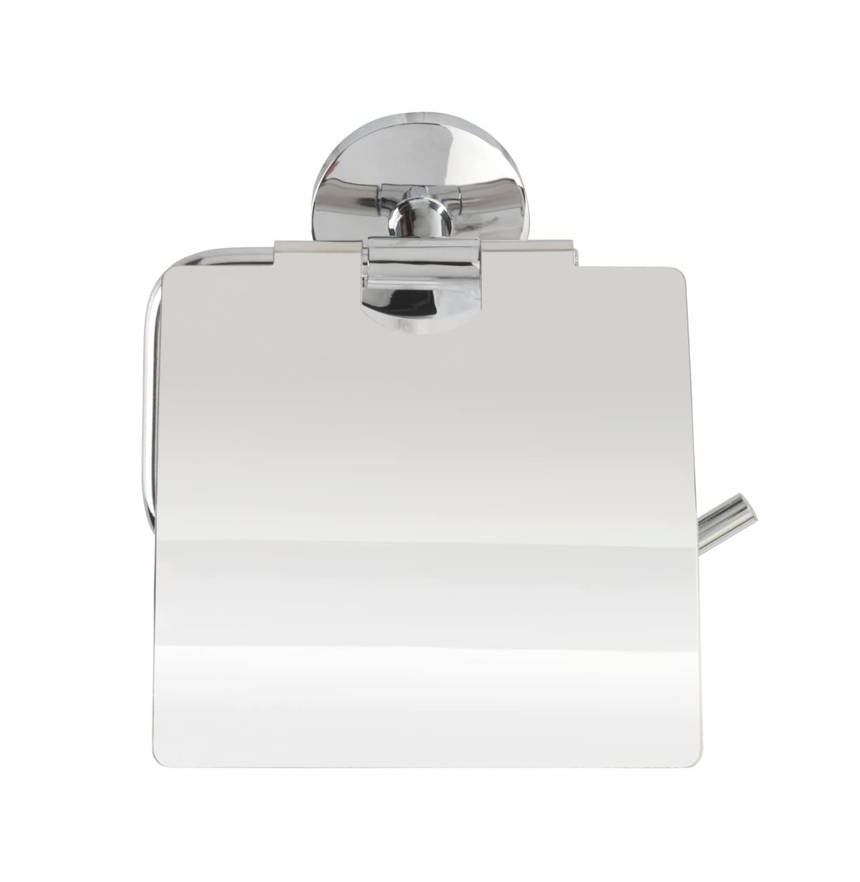 WENKO "Cuba Toilet Roll Holder with Lid, Chrome