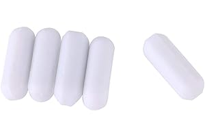 FTVOGUE Magnetic Mixer Bar for Stir Liquid Solution Chemical Biological 5pcs Type-C White Color[C5*15mm],Stirring Mixing Shaking Equipment