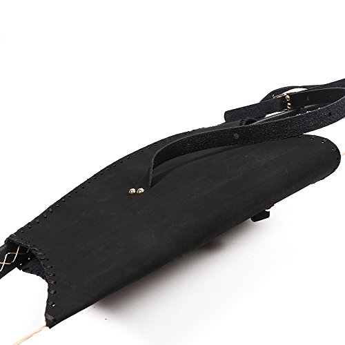image for IRQ Archery Arrow Quiver Hip + Recurve Bow Case Bag Cow Leather Backpa