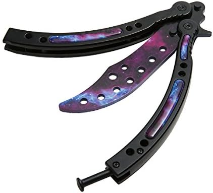 Phoenix Outdoor Dark Galaxy Balisong Butterfly Training Knife With Screwdriver