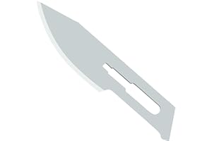 DEXSUR Scalpel Blades Sterile High Carbon Steel Dermablade, # 23 Surgical Blades for Dermaplaning, Individually Wrapped Box of 100 Pcs + # 4 Scalpel Handle