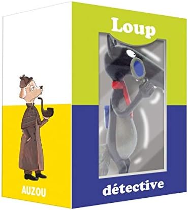 Figurine individuelle Loup détective, Gray, Brown, Black