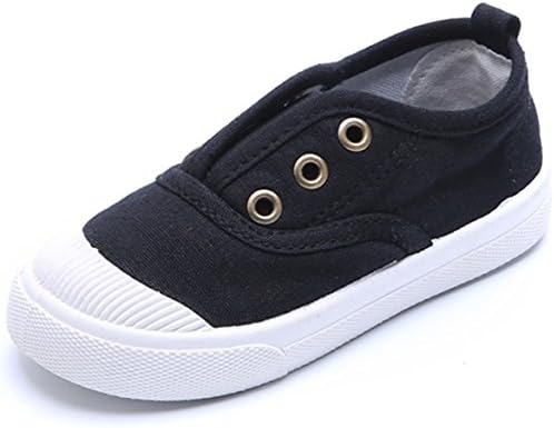 DADAWEN Baby's Boy's Girl's Canvas Light Weight Slip-On Loafer Casual Running Sneakers