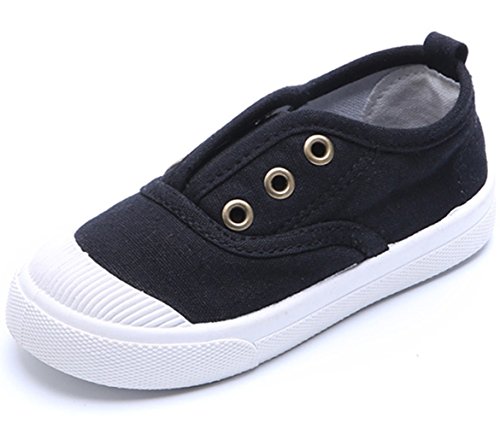 DADAWEN Baby's Boy's Girl's Canvas Light Weight Slip-On Loafer Casual Running Sneakers