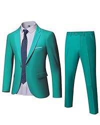 MrSure Men's 2 Piece Slim Fit Suit with Stretch