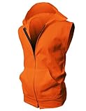 H2H Mens Slim Fit Lightweight Fashion Sleeveless Hoodies of Various Styles
