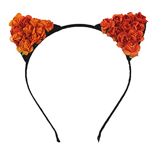 SZTARA Fancy Dress Cosplay Party Cat Ears Paper Flower Small Demon Headband Hairband