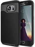 Galaxy S6 Case, Caseology® [Wavelength Series] Textured Pattern Grip Cover [Black / Black] [Shock Proof] for Samsung Galaxy S6 (2015) - Black / Black