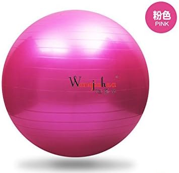 Exercise Ball Perfect for Pilates, Yoga, Cross Training and pregnancy gymnastics PVC anti-burst non-slip surface yoga ball balance grey 55cm (pink, 65cm)