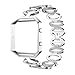 ANCOOL Fitbit Blaze Strap with Metal Frame Unique Style Stainless Steel Bracelet Replacement Metal Band for Fitbit Blaze (No Watch)-Silver