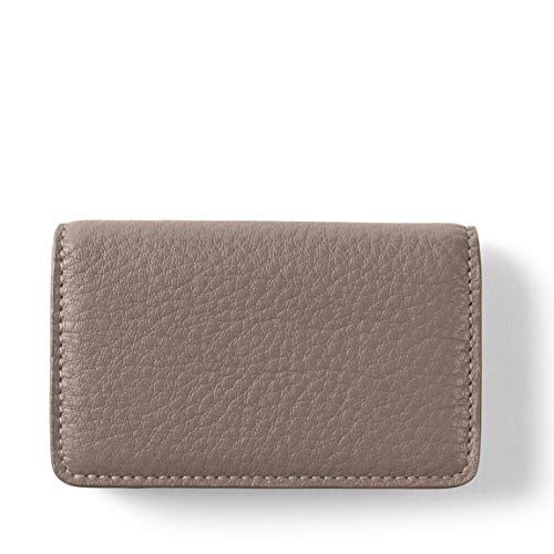 Business Card Case - Full Grain Leather Leather - Taupe (Beige)