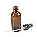 12 Pack,2oz Amber Glass Bottles with Black Fine Mist Sprayer.Refillable & Reusable.Designed for Essential Oils, Perfumes,Cleaning Products,Aromatherapy.12 Chalk Labels as gift.