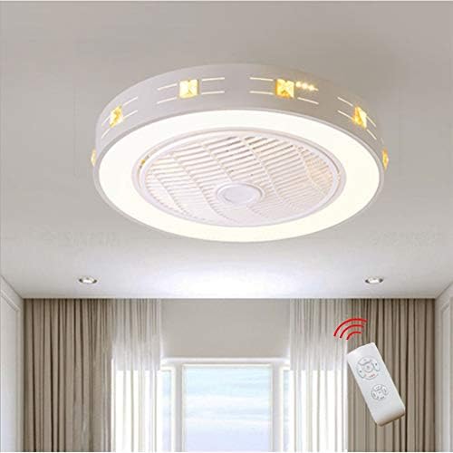 JINWELL Fan Ceiling Light Creative Modern Ceiling Light LED Dimmable with Remote Control Nursery Bedroom Lamp Office Restaurant Living Room Decorative Lighting (Size:59x9.5cm 2160 Lumens)