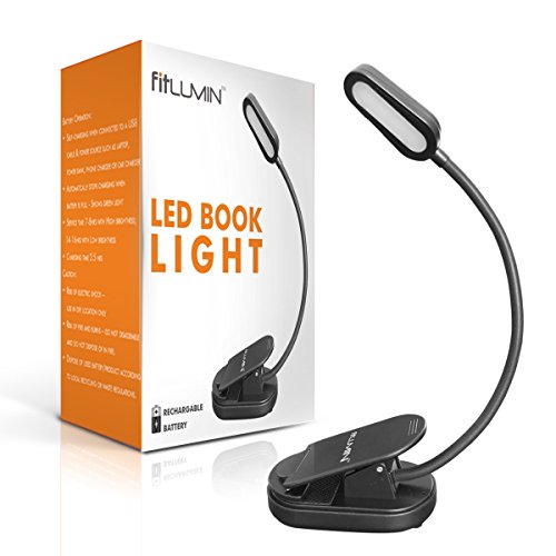 Fitlumin LED Book Light - Easy Clip on Reading Light for Bed – 3000K Warm Light Lamp for Eye Care, Slim & Rechargable – Best Book Light for Reading in Bed at Night, Perfect for Bookworms & Kids