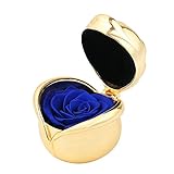 Handmade Preserved Flower Rose, Never Withered Roses, Upscale Immortal Flowers,Gifts For Women,Her,Girls,Sister, Mother's Day,Valentine's Day, Anniversary, Birthday,Wedding Blue Rose(Blue&golden)