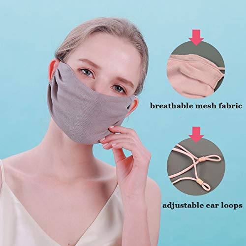 2 Pack Face Mask for Women & Girls UV Sun Block Protection Mask for Face Uaussi Dustproof Mouth Mask Flap Face Cover for Cycling Outdoor