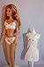 Doll Bra and Underwear Set in White with Nightgown Made to Fit the Barbie Doll