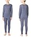 32 Degrees Weatherproof Big Boys Base Layer Thermal Shirt Long Underwear Set (Small, Heather Navy)