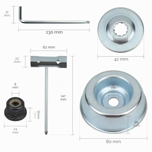 Viabrico Universal Strimmer Head Nut Kit for FS55 FS55R FS56 FS56RC FS70R FS80 FS85 FS90 FS90R FS94 FS100RX
