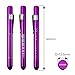 Zitrades Nurse Penlight Reusable Medical LED Pen Light White Purple Color for Nurses Doctors with Pupil Gauge Free Battery (Warm White)