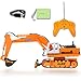 deAO RC Excavator Truck with Lights and Sounds Digger Construction Truck