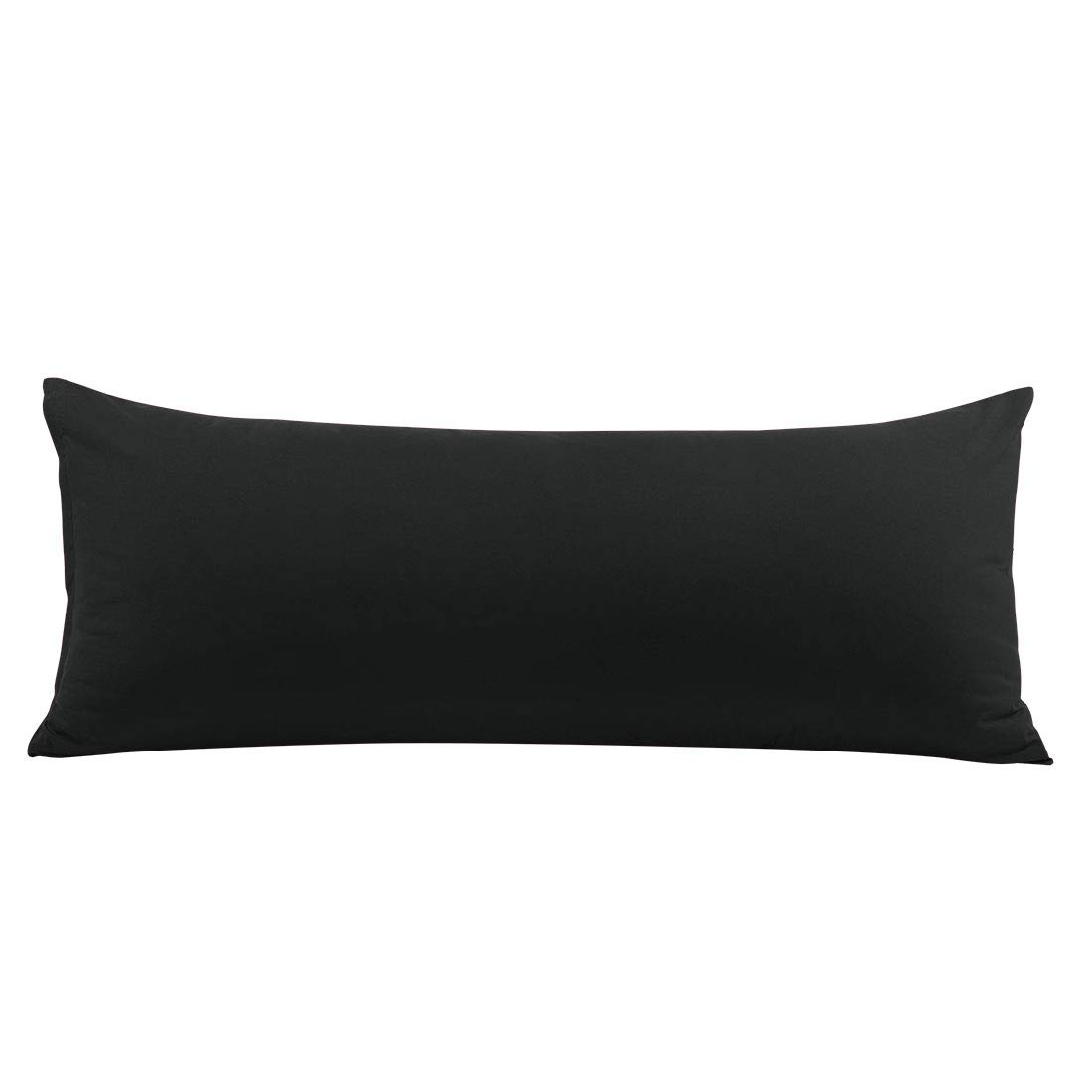 PiccoCasa Body Pillow Pillowcase with Zipper Closure, 1800 Series Brushed Microfiber Body Pillow Cover, Soft Long Pillow Cases for Body Pillows Black 50 x 150cm/ 5ft.