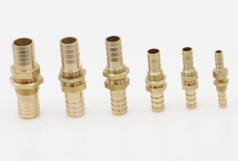 Motorsport Bulkhead Fitting Brass Barb Pipe Hose Tube Connector Adapter Fuel Oil (14MM)