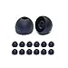 Earphones Plus brand 280-B-6BLK-6CLR-L Replacement earphone cushions, replacement earbud tips, 12 pairs size large + 1 bonus memory foam pair, black and clear