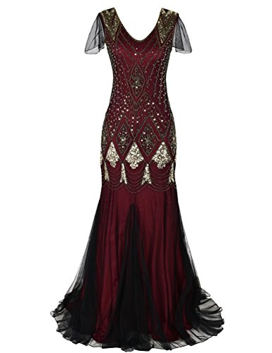 Kayamiya women s 1920 prom gowns sleeves long mermaid f…