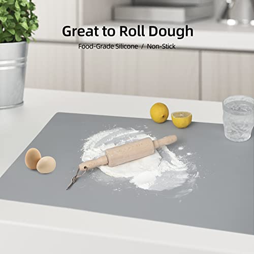 2 Pack Silicone Mats for Kitchen Counter, Treerit NonSlip Waterproof