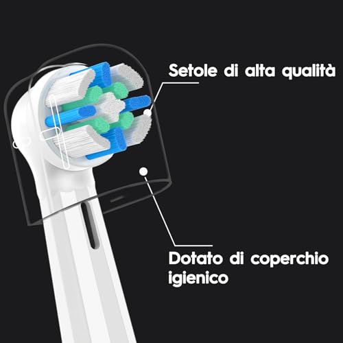 Pack of 8 IO Replacement Toothbrush Heads Compatible with Oral B IO 2/3N/3/4/5/6/7/8/9/10 Series Toothbrush Electric IO Toothbrush Attachments Compatible with Oral B IO for Good Cleaning (Black White)