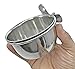 Bonka Bird Toys 800121 Stainless Steel 10 oz Cage Coop Clamp Bolt Cup Bird Dog Food Water Bowl Parrot Feeder Dish Rabbit Holder Birds Seed Dishes Feeding Supplies clamp Dispenserthumb 1