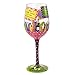 Designs by Lolita “My Book Club” Hand-painted Artisan Wine Glass, 15 oz.